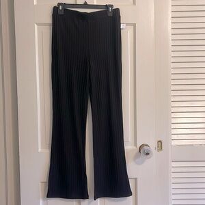 BP black womens medium wide ribbed elastic slip on pants